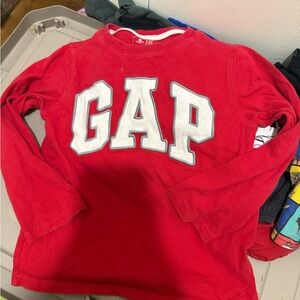 GAP Kids Red Logo Long-Sleeve Shirt